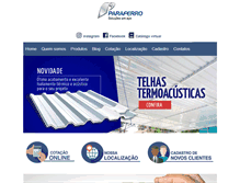 Tablet Screenshot of paraferro.com.br